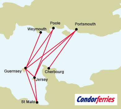 Condor Ferries Freight Map