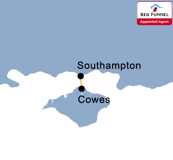 Red Funnel Freight Map